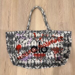 ALO Yoga Limited Edition Graffiti Tie Dye Canvas Tote XL